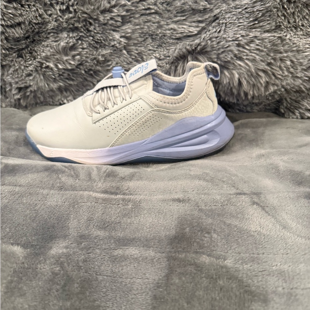 Cream and Blue Sneakers